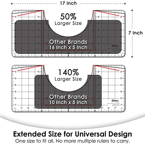 Tshirt Ruler Guide for Heat Press, XL Vinyl HTV DTF Alignment Tool - size: Original Model (1 pack)