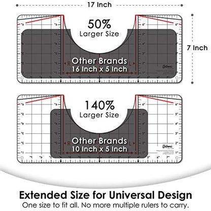 Tshirt Ruler Guide for Heat Press, XL Vinyl HTV DTF Alignment Tool - size: Original Model (1 pack)