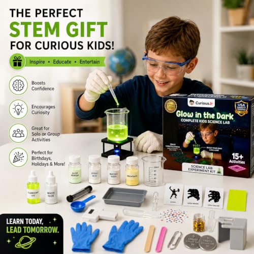 Science Experiments Kit for Kids 8-12 Years Old | Glow in the Dark