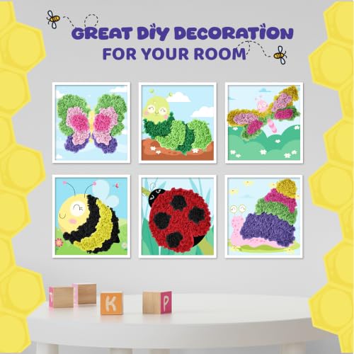 jackinthebox Poke Art Bugs Craft Kit for Kids, Girls, Toys, Gifts, Ages 4-8 - style: Bugs