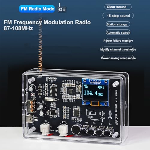 DIY Smart Two-Way Walkie-Talkie Radio Kit Soldering Kits, 2 Pack Walkie-Talkie Soldering Projects, FM Radio DIY Electronic Kit for College High School Education
