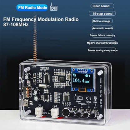 DIY Smart Two-Way Walkie-Talkie Radio Kit Soldering Kits, 2 Pack Walkie-Talkie Soldering Projects, FM Radio DIY Electronic Kit for College High School Education