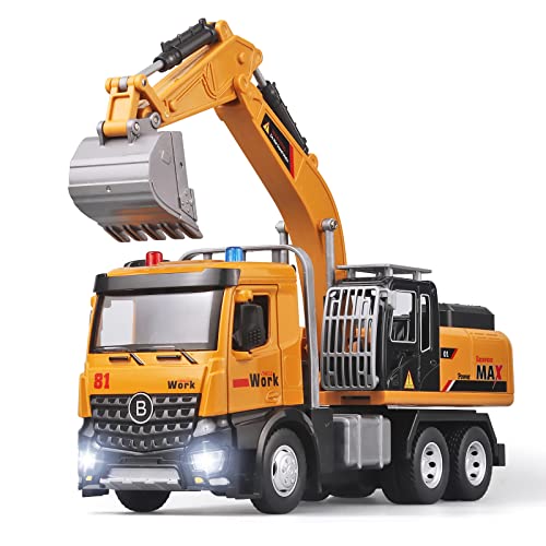 OANMYJJO Diecast Excavator Toy for Boys, Construction Toys Truck for Kids - color: Excavator Truck