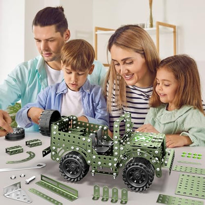 Lucky Doug STEM Building Projects Model Truck Set - Building Toys for Kids Ages 8-12, Assembly Science Army Toys for Boys 8 9 10 11 Years Old - style: 8804
