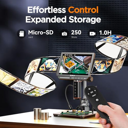 Elikliv Autofocus 4K Digital Microscope EM4K-AF, 8" Soldering Microscopes