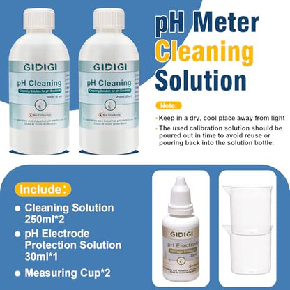 pH Cleaning Solution 250 ml x 2 and pH Electrodes Storage Solution - color: White