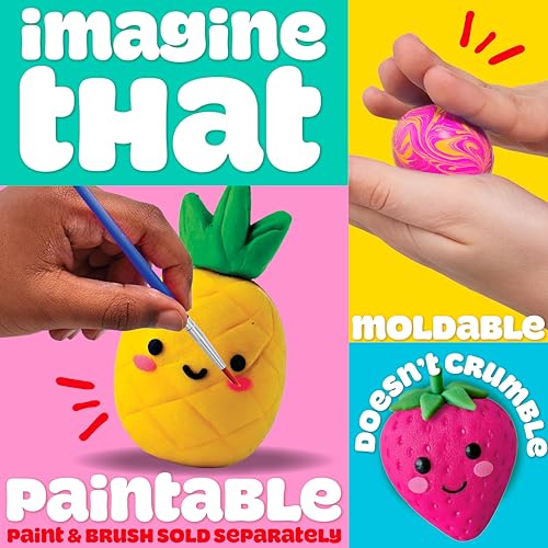 Play-Doh Scented Air Dry Clay, 2-Pack Summer Bundle, 1 Pink Strawberry, 1 Yellow Pineapple, Arts and Crafts, Craft Supplies, Modeling Clay for Kids, Toddler Party Favors, Goodie Bag Stuffers - color: Summer