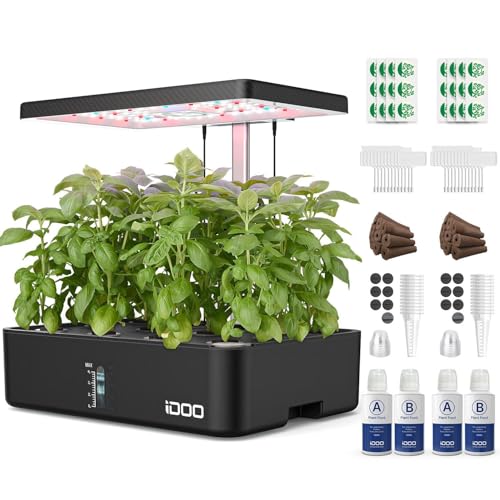 iDOO Indoor Garden Hydroponics Growing System for Growing Plants & Lettuce - size: 12Pods Kit