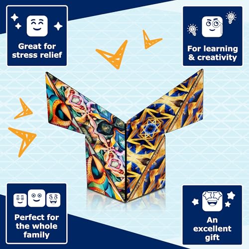 Shashibo ICOSA XL Magnetic Puzzle Toy, Stress Relief Fidget Toy - color: Atlantis, size: ICOSA