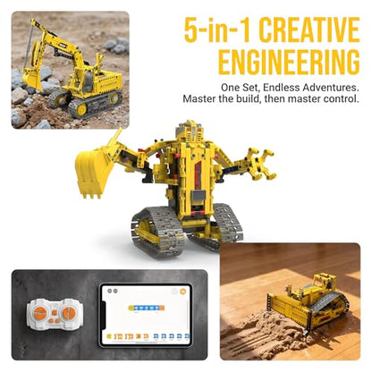 Robot Building Kit, 5-in-1 Programmable Robot Kit, App & Remote