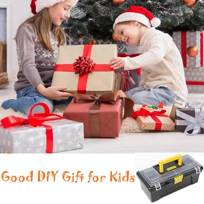 Kids Real Tool Starter Kit, Construction Toys With Tool Bag, Belt, Hammer, Safety Goggles, Pliers, Wrench - DIY Set for Boys & Girls Beginner Learning Gift, 12-Piece - size: 11 Pieces