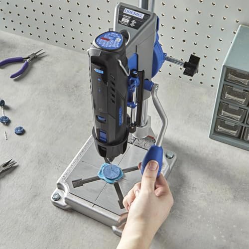 Dremel Drill Press Rotary Tool Workstation Stand (220-01) - size: Silver, style: Industrial