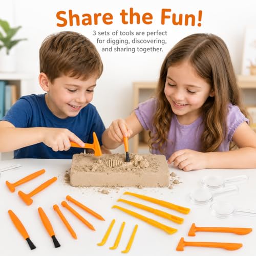 IMIKEYA Kids Excavation Tools, 3 Sets, Plastic