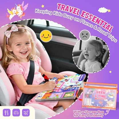 JoyCat Seek & Find Game Book, Educational Toys for Girls Ages 3-6 - style: 3. Seek & Find Girls