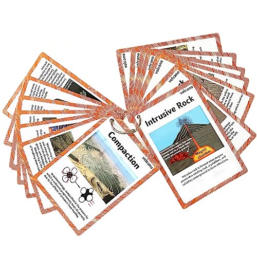 Geography Flash Card Set(15 Pcs)| Science Learning Cards Perfect for Back to School Supplies, Elementary Teacher/Autism Therapists Geology Tools | Geology Earthquake Gifts for Beginners
