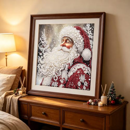 Christmas Pearl Diamond Painting Kits for Adults,Santa Claus Diamond Art - color: PL184-1