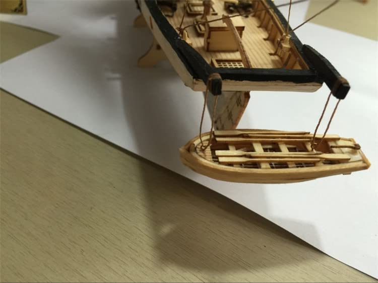 GAWEGM Wooden Ship Model - 1/100 Halcon 1840 Building kit, for Adult - color: Brass cannon