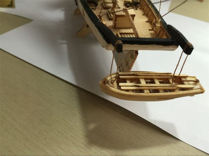 GAWEGM Wooden Ship Model - 1/100 Halcon 1840 Building kit, for Adult - color: Brass cannon