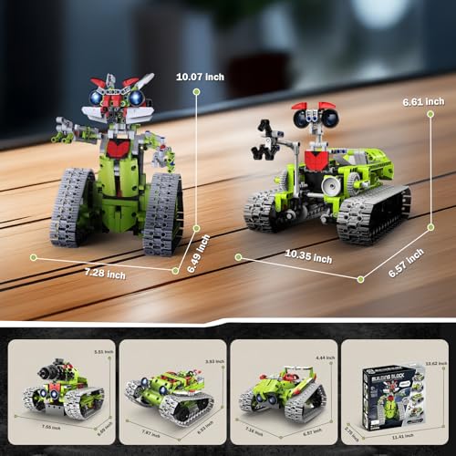 5 in 1 STEM Robot Building Kit with APP Remote Control, 705 PCS Engineering Robot Toys for Kids Age 8-16, Science Coding RC Robotics Kit Birthday Gifts for Boys Girls 6 7 8 9 10 11 12 - style: 07
