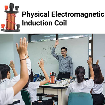 LiebeWH Electromagnetic Induction Experiment Kit, Complete Durable Lenzs Law Demonstration Set for High School Classroom Metal Primary 200 Turn Coil Secondary 370 Turn Coil Iron Core 3 Piece