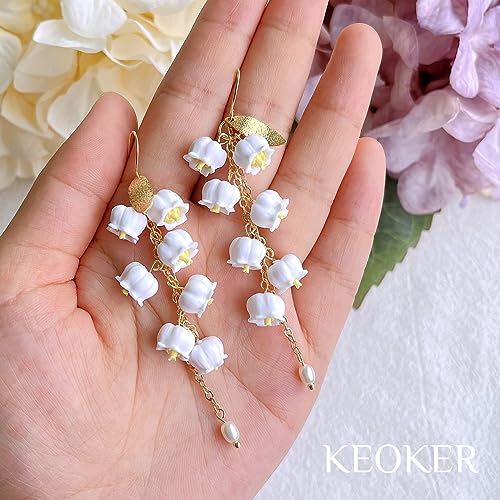 Keoker Bell Orchid Polymer Molds - Petals Polymer Clay Cutters, Perfect for Polymer Clay Jewelry Making and Earring Lovers - Mini Clay Molds
