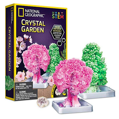 National Geographic Craft Kits for Kids - Crystal Growing Kit - Grow a Crystal Garden in Just 6 Hours, Educational Craft Art Project, STEM Crafts for Girls Ages 8 9 10 11 & 12 (Amazon Exclusive)