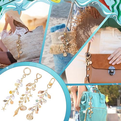 Highergo 717 Pcs Beach Charms Lip Gloss Keychain Making Kit DIY Craft - style: Beach
