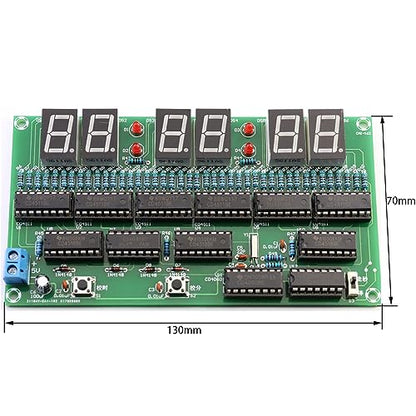 DIY Electronic Clock kit 6 bit Digital Circuit Clock Soldering kit Skill Contest Training Materials for Adults