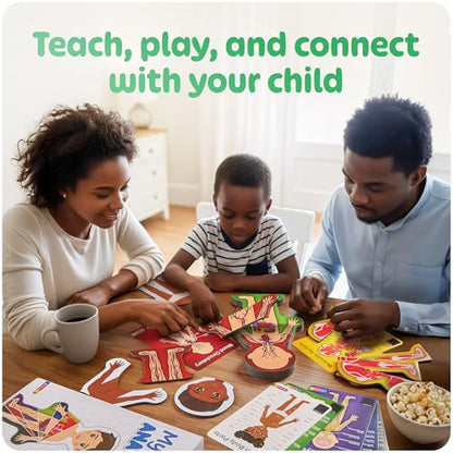 MyBODY Large Human Body Anatomy Model for Kids & Teens - Bottom-to-Top Magnetic Assembly Toy & Educational Learning Kit with Skeleton Base, 7 Puzzle Layers incl. Muscular, Digestive & Nervous Systems