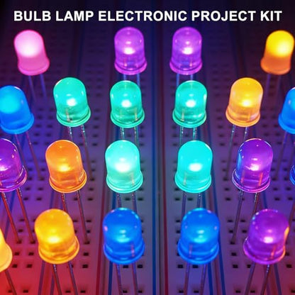 MECCANIXITY 240Pcs 5mm LED Diodes, Light Emitting Diodes, Bulb Lamp Electronic Project Kit for Science Project Circuit Board(Cool White Light, Transparent Lens) - color: Cool White Light, size: 5mm