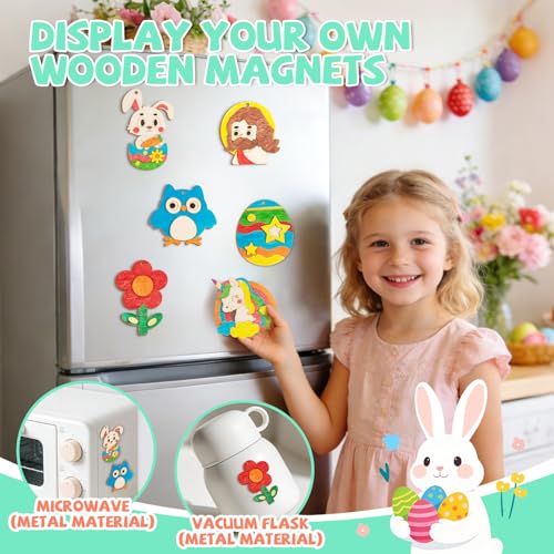 15pcs DIY Wooden Magnets - Eleanore's Diary Kids Arts & Crafts Painting Kit