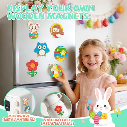 15pcs DIY Wooden Magnets - Eleanore's Diary Kids Arts & Crafts Painting Kit