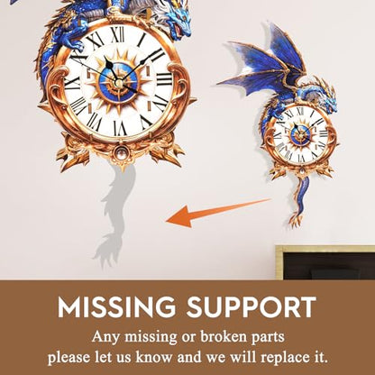 3D Wooden Puzzles for Adults-Blue Dragon Clock Puzzle-Adult Crafts - color: Blue Dragon Clock