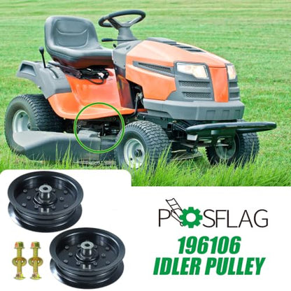 2 Pack 197379 Idler Pulley Craftsman for Husqvarna 54" Z254 RZ5424 - color: T7 2x196106