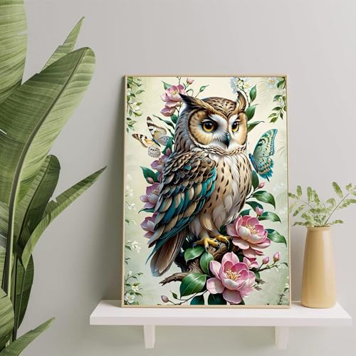 Ekuxom Owl Diamond Art Kits for Adults-5D Owl Diamond Painting - color: Owl