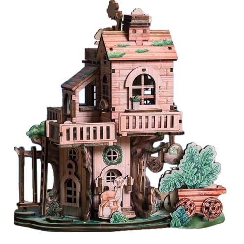 3D Wooden Treehouse Puzzle, Fun DIY Handcraft Building Model Kit