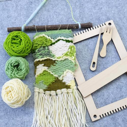 HAND U JOURNEY Medium Rectangle Weaving Loom Kit, 2 Sizes with Tools - size: 7.9''x11.8'' &5.3''x7.8''