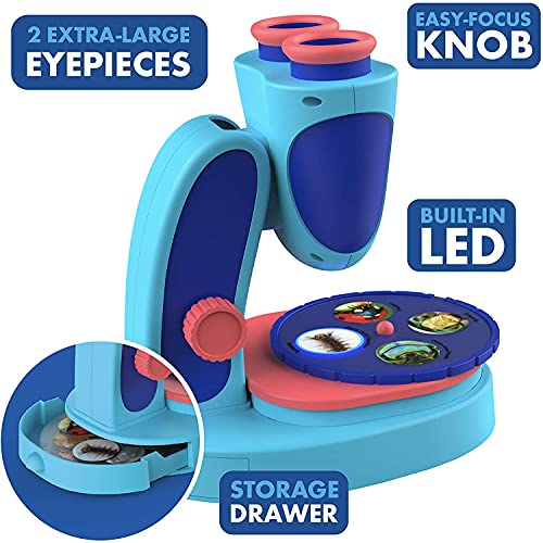 Educational Insights GeoSafari Kidscope - STEM Toys for Kids, Toddler Learning Toys, Kids Microscope with Prepared Slides, Science Set for Boys and Girls Ages 5+