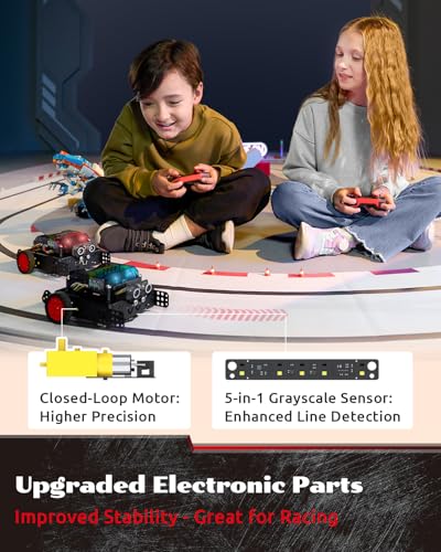 WhalesBot Rocky Coding Robot Car Kit for Kids 8-12 12-16, STEM Educational Engineering Toy, Scratch Python C Programming & Remote Control, Science Gift for 8 9 10 11 12+ Year Old Boys Girls