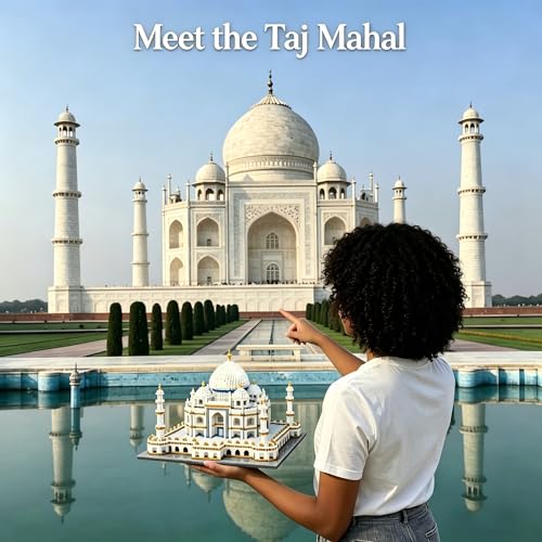 Taj Mahal Micro Blocks 3950 Pcs Golden Temple Set for Adults - color: Taj Mahal