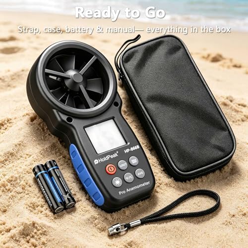 HoldPeak 866B Digital Anemometer, Handheld Wind Speed CFM Meter - color: 866B (1 PC)