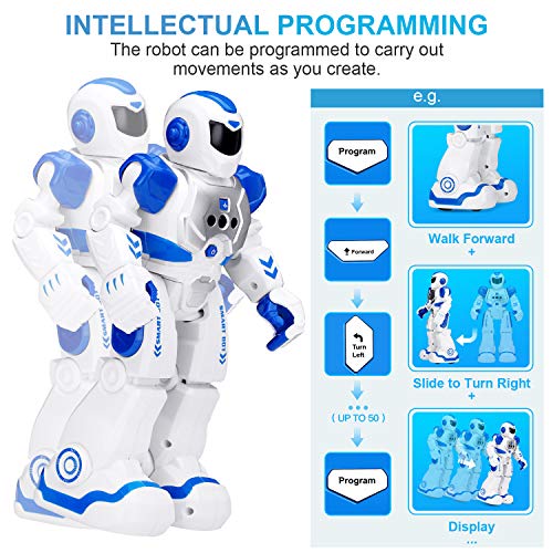 KingsDragon Robots Toy for Kids, RC Robot Gesture Sensing Smart Toy - color: Blue,white