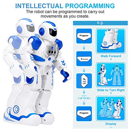 KingsDragon Robots Toy for Kids, RC Robot Gesture Sensing Smart Toy - color: Blue,white