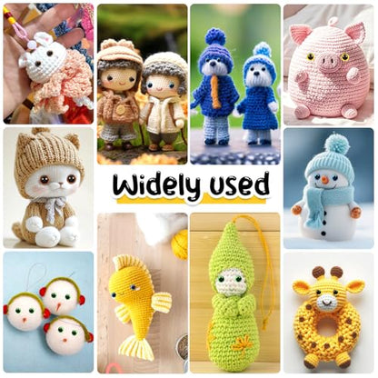 TOAOB 20pcs Sew On Safety Eyes Buttons 10.5mm 5 Colors Plastic Mushroom Domed Sewing Crafting Eyes for DIY Stuffed Animals Amigurumis Crochet Doll Making - size: 10.5mm