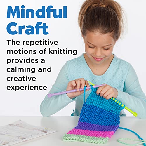 Creativity for Kids Learn to Knit Pocket Scarf - DIY Knitting Kit for Beginners, Kids Craft Kit - style: Pocket Scarf