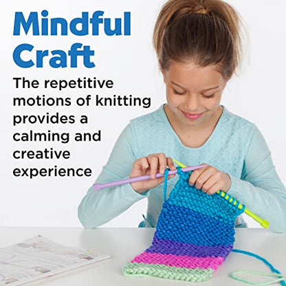 Creativity for Kids Learn to Knit Pocket Scarf - DIY Knitting Kit for Beginners, Kids Craft Kit - style: Pocket Scarf