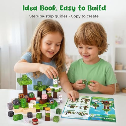 3 otters 150PCS Magnetic Blocks, with a Storage Bag, Forest Explorer - style: Forest Explorer