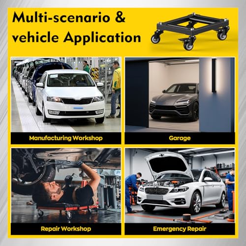 IMAYCC Car Dolly Set of 4, 6000LB Wheel Dolly, Heavy Duty Vehicle Mover, Parallel Tube Design for Moving Cars, Trucks, Trailers, SUVs, Motorcycles and Boats - size: A-4 Pack