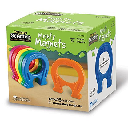 Learning Resources Primary Science Mighty Magnets, Set of 6