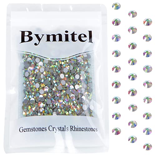 2880PCS Art Nail Rhinestones Non Hotfix Glue Fix Round Crystals Glass Flatback for DIY Jewelry Making with one Picking Pen (ss6 2880PCS, Crystal AB) - color: Crystal AB, size: ss6 2880pcs